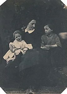 Mother with Two Children by Jean-Baptist Frénet (French, 1814–1889)