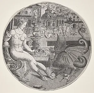 Naked Woman and a Dragon