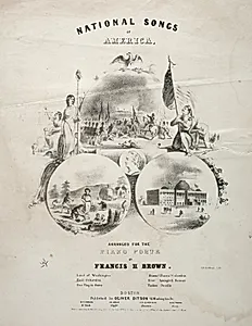 National Songs of America - Sheet Music Cover by Winslow Homer (American, 1836–1910)