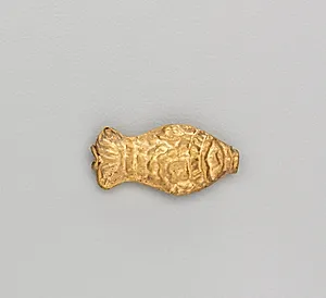 Necklace Bead in the Form of a Fish by Unknown Artist