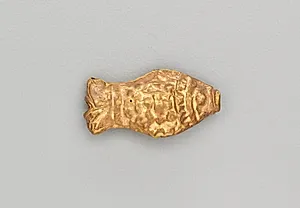 Necklace Bead in the Form of a Fish by Unknown Artist