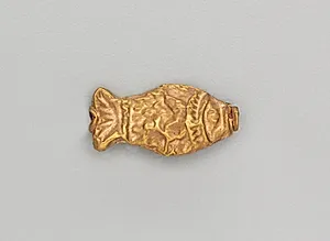 Necklace Bead in the Form of a Fish by Unknown Artist