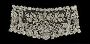 Needlepoint and Bobbin Lace Cuff by Unknown Artist