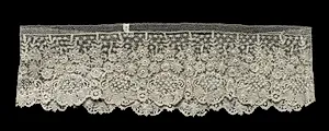 Needlepoint and Bobbin Lace Sleeve Flounce by Unknown Artist
