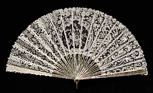 Needlepoint and Bobbin (Point Duchesse) Fan by Unknown Artist
