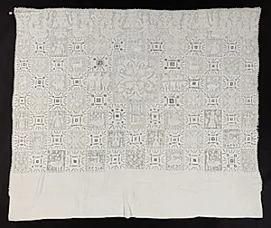 Needlepoint (Cutwork) and Bobbin Lace Cloth by Unknown Artist