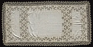Needlepoint (Cutwork) and Bobbin Lace Cloth by Unknown Artist