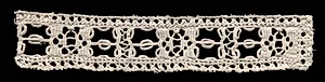 Needlepoint (Drawnwork) Lace Insertion by Unknown Artist