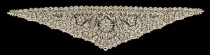 Needlepoint (Point de Gaze) Lace Head Piece by Unknown Artist