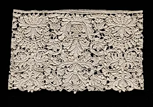 Needlepoint (Punto in aria) Lace Cuff by Unknown Artist