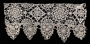 Needlepoint (Punto in aria) Lace Edging by Unknown Artist