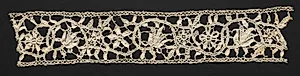 Needlepoint (Punto in aria) Lace Insertion by Unknown Artist