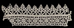 Needlepoint (Reticella) and Bobbin Lace Fragment by Unknown Artist