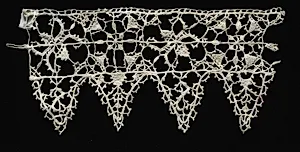 Needlepoint (Reticella) and Bobbin Lace Insertion and Edging by Unknown Artist