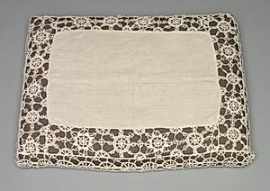 Needlepoint (Reticella) and Bobbin Lace Pillow Case by Unknown Artist