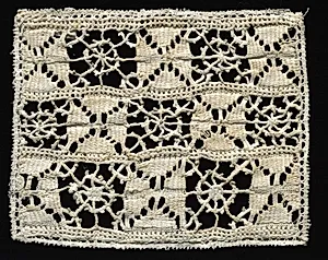 Needlepoint (Reticella and Drawnwork) Lace Panel by Unknown Artist