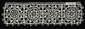 Needlepoint (Reticella) Lace Cuff by Unknown Artist