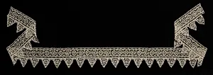 Needlepoint (Reticella) Lace Insertion and Edging by Unknown Artist