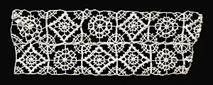 Needlepoint (Reticella) Lace Insertion by Unknown Artist