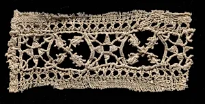 Needlepoint (Reticella) Lace Insertion by Unknown Artist