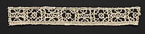 Needlepoint (Reticella) Lace Insertion by Unknown Artist