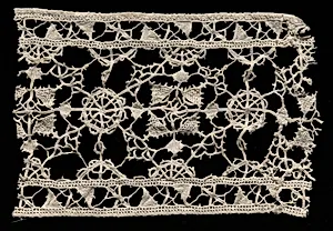 Needlepoint (Reticella) Lace Insertion by Unknown Artist
