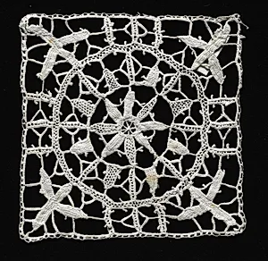 Needlepoint (Reticella) Lace Square by Unknown Artist