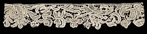 Needlepoint (Venetian Raised Point ?) Lace Edging by Unknown Artist