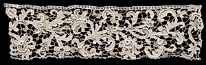 Needlepoint (Venetian Raised Point) Lace Edging by Unknown Artist