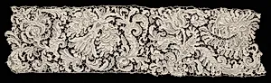 Needlepoint (Venetian Raised Point) Lace Edging by Unknown Artist