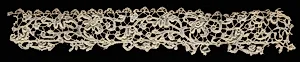 Needlepoint (Venetian Raised Point) Lace Narrow Strip by Unknown Artist