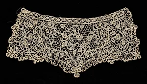 Needlepoint (Venetian Rose Point) Lace Cuff (One of a Pair) by Unknown Artist