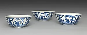 Nesting Bowls with Daoist Immortals by Seifū Yohei III (Japanese, 1851–1914)