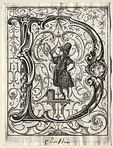 New ABC Booklet:  D by Lucas Kilian (German, 1579–1637)