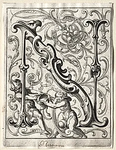 New ABC Booklet:  N by Lucas Kilian (German, 1579–1637)