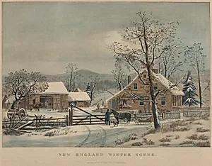 New England Winter Scene by James Merritt Ives (American, 1824–1895)