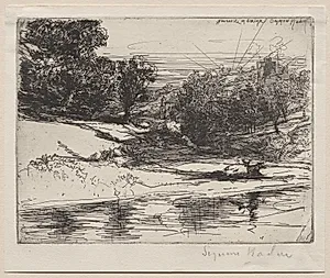 Newcastle in Emlyn by Francis Seymour Haden (British, 1818–1910)