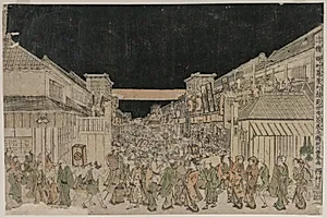Night Scene, Street of Theatres by Unknown Artist