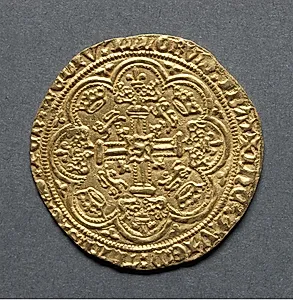 Noble: Henry IV Standing in Ship with Shield of Arms (obverse); Ornamental Cross with Lis Terminals (reverse) by Unknown Artist
