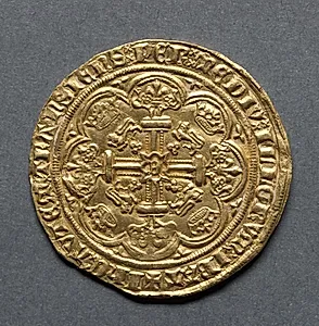 Noble: Ornamental Cross with Lis Terminals (reverse) by Unknown Artist