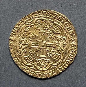Noble: Ornamental Cross with Lis Terminals (reverse) by Unknown Artist