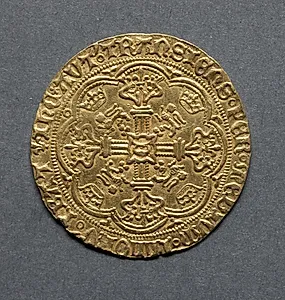 Noble: Ornamental Cross with Lis Terminals (reverse) by Unknown Artist