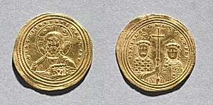 Nomisma with Basil II Bulgarotonos and His Brother Constantine VIII by Unknown Artist
