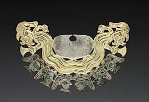 Nose Ornament with Decapitators and Human Heads by Unknown Artist