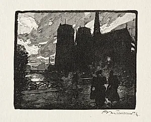 Notre Dame, le Soir by Auguste Louis Lepère (French, 1849–1918)