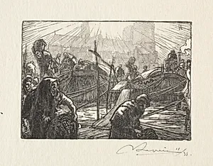 Notre Dame vue du Marché aux pommes
 by Auguste Louis Lepère (French, 1849–1918)