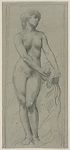 Nude Woman by Alphonse Legros (French, 1837–1911)