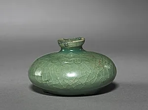 Oil Bottle with Scroll Design by Unknown Artist