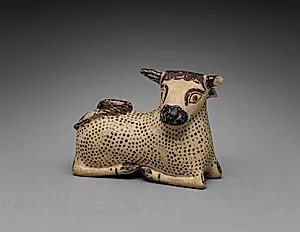 Oil Flask in the Shape of a Bull by Unknown Artist