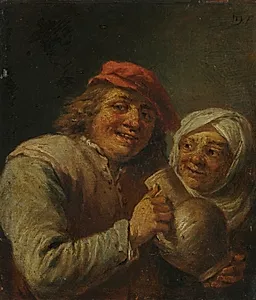 Old Man and Woman by David Teniers (Flemish, 1610–1690)